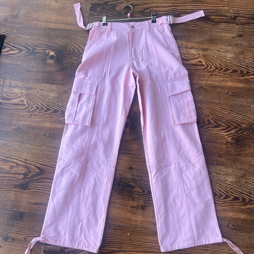 Pink cargo pants